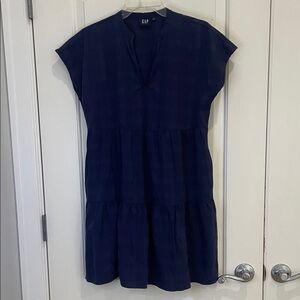 GAP 100% Cotton Dark Blue Mini Dress for Women